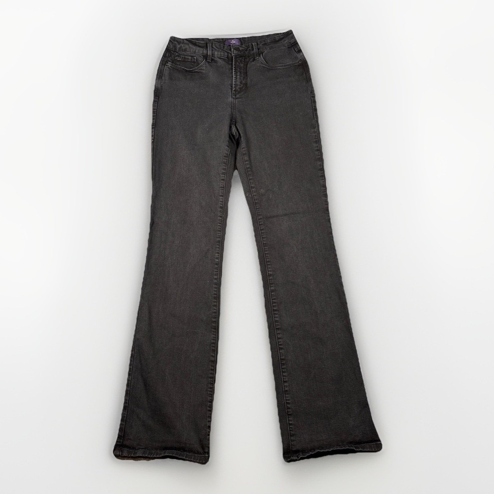 NYDJ Barbara Bootcut Jeans Womens 6 Black Lift Tuck Stretch Denim MBQZ1078